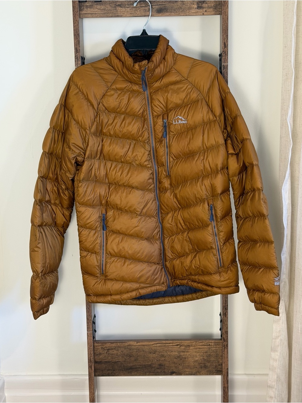 L.L. Bean Men's Down Puffer Jacket in Rust